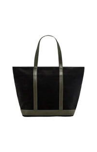 RECO : 90 // Cabas M en coton - Noir & Kaki