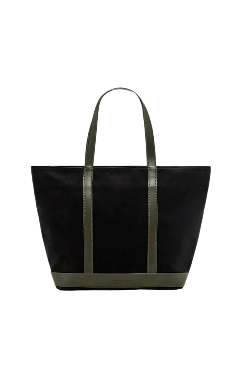 RECO : 90 // Cabas M en coton - Noir & Kaki