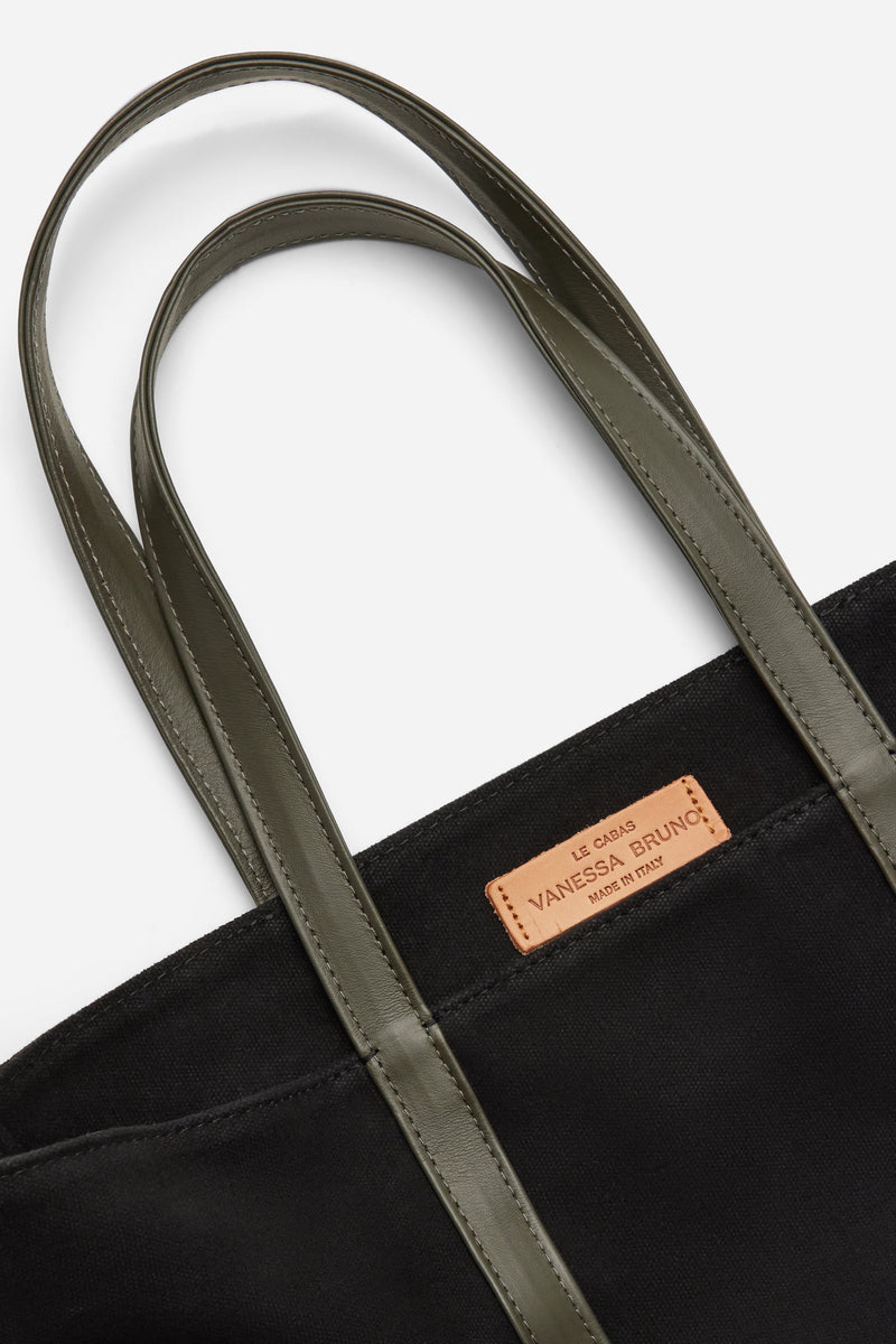 Iconic M cotton tote bag - Black & Khaki