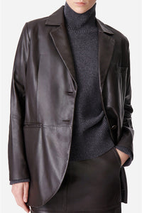 Veste Darco en cuir - Ebene