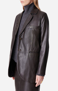 Veste Darco en cuir - Ebene