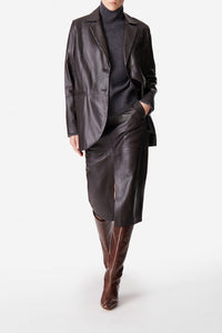 Veste Darco en cuir - Ebene