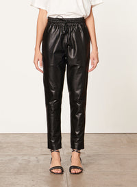 Pantalon Dax en cuir - Noir