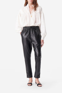 Pantalon Dax en cuir - Noir