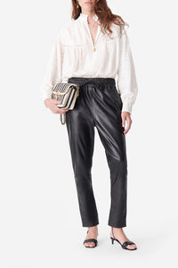 Pantalon Dax en cuir - Noir