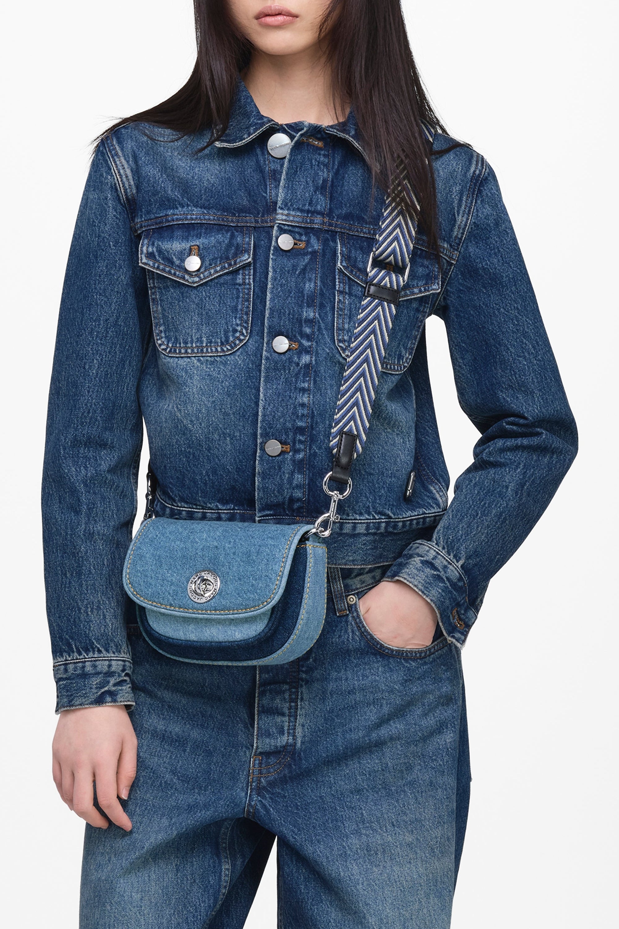 Petit sac à bandoulière Signet en denim - Denim