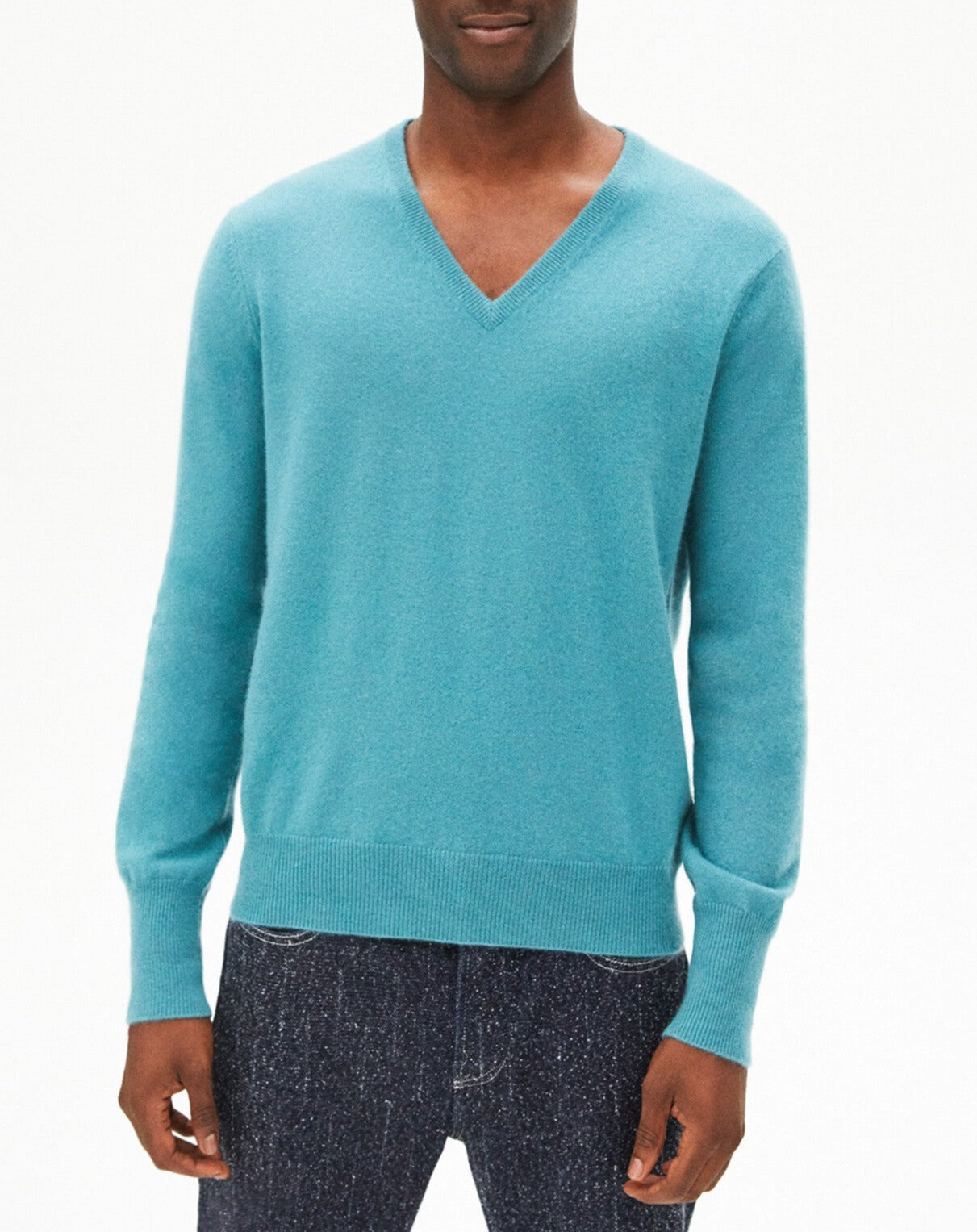 Classic cashmere V-neck jumper - Graphite