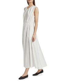 Robe Kailey en popeline extensible - White