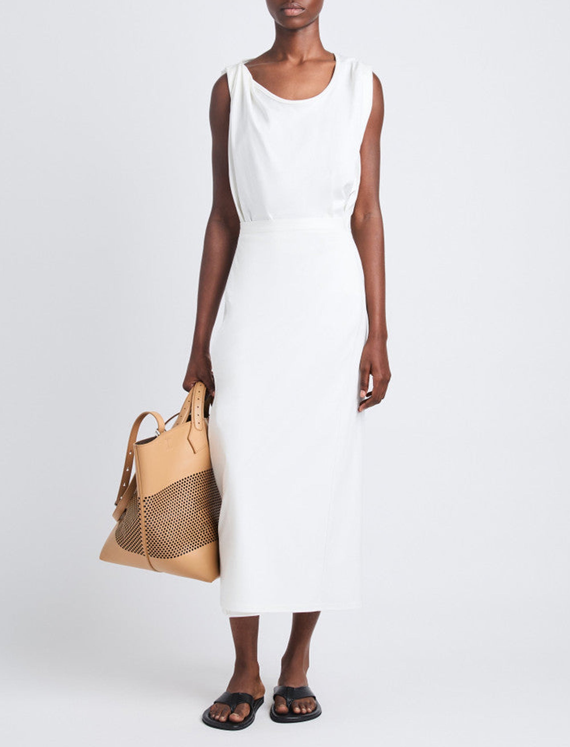 Robe Lynn en jersey de coton - White