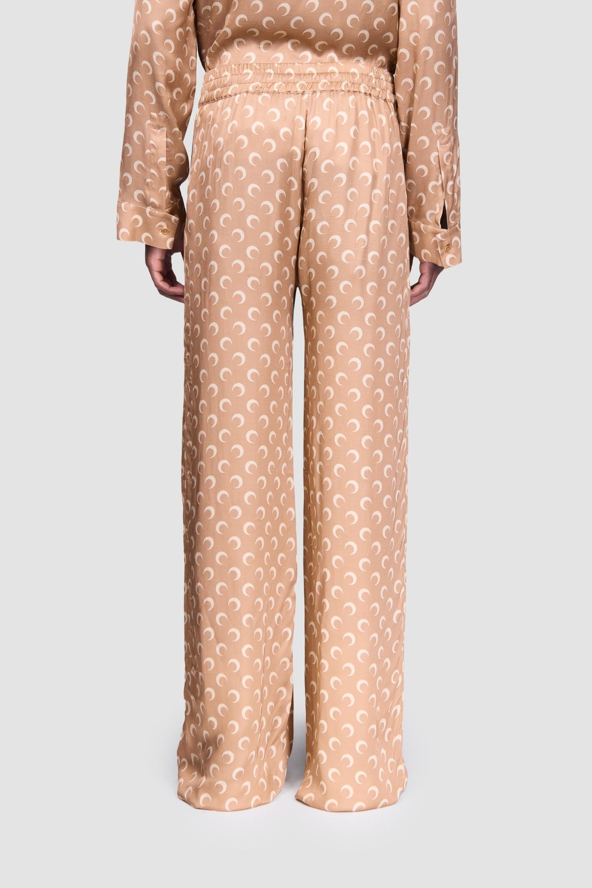 Pantalon Moon en satin - Dark Camel