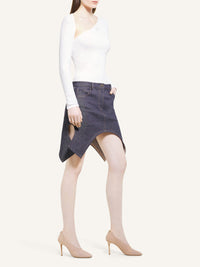 PREMIUM 25pcs NEW / MINI JUPE INVERSÉE EN DENIM - Dark Heather Grey