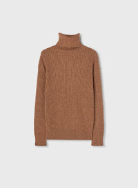 CLAY RIBBED TURTLENECK