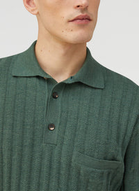 GREEN MINI CABLE POLO SHIRT