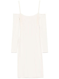 Robe en maille avec baleines apparentes - Off White