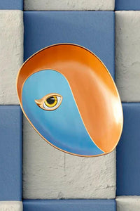 Vide-poche Lito en porcelaine - Blue & Orange