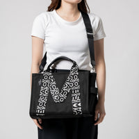 Sac à bandoulière The Tote Bag en tissu - Black & White