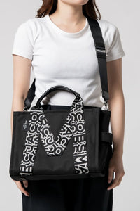 Sac à bandoulière The Tote Bag en tissu - Black & White