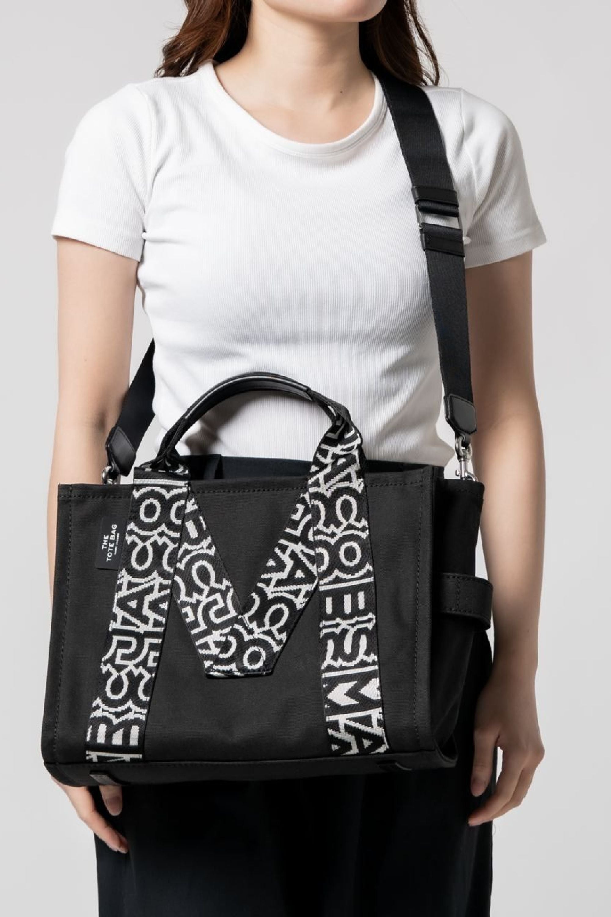 Sac à bandoulière The Tote Bag en tissu - Black & White
