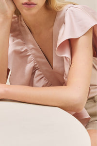 Top Le Cesario en lin mélangé - Rose Clair