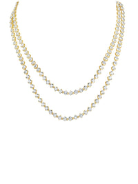 1qty DJV / QTY DISPO : 2-QTY VENDUES : 1-ST : 50% PRIX DJV : 950€ // Vermeil Sautoir en vermeil serti de Burmalite™ blanche 4mm taille brillant /// RECO : 805€