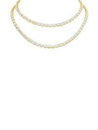 3qty DJV / QTY DISPO : 4-QTY VENDUES : 1-ST : 25% PRIX DJV : 895€ // Vermeil Sautoir 80cm en vermeil serti de Burmalite™blanche taille ovale 6x4mm /// RECO : 925€