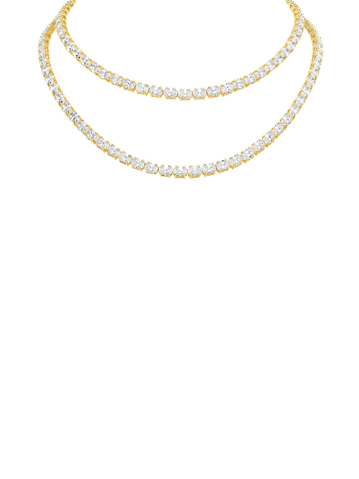 3qty DJV / QTY DISPO : 4-QTY VENDUES : 1-ST : 25% PRIX DJV : 895€ // Vermeil Sautoir 80cm en vermeil serti de Burmalite™blanche taille ovale 6x4mm /// RECO : 925€