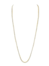 3qty DJV / QTY DISPO : 4-QTY VENDUES : 1-ST : 25% PRIX DJV : 895€ // Vermeil Sautoir 80cm en vermeil serti de Burmalite™blanche taille ovale 6x4mm /// RECO : 925€