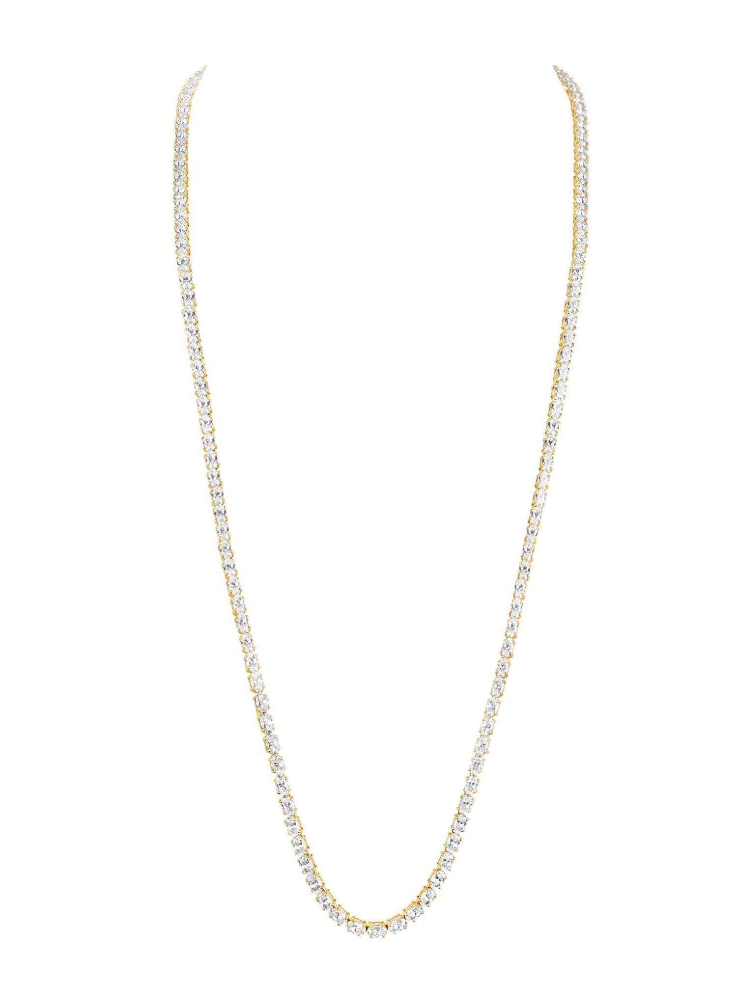 3qty DJV / QTY DISPO : 4-QTY VENDUES : 1-ST : 25% PRIX DJV : 895€ // Vermeil Sautoir 80cm en vermeil serti de Burmalite™blanche taille ovale 6x4mm /// RECO : 925€