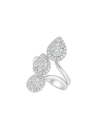 9qty DJV / QTY DISPO : 15-QTY VENDUES : 7-ST : 47% PRIX DJV : 195€ // Argent Rhodié Bague sur argent rhodié serti de pavage taille brillant burmalite™ /// RECO : 177€