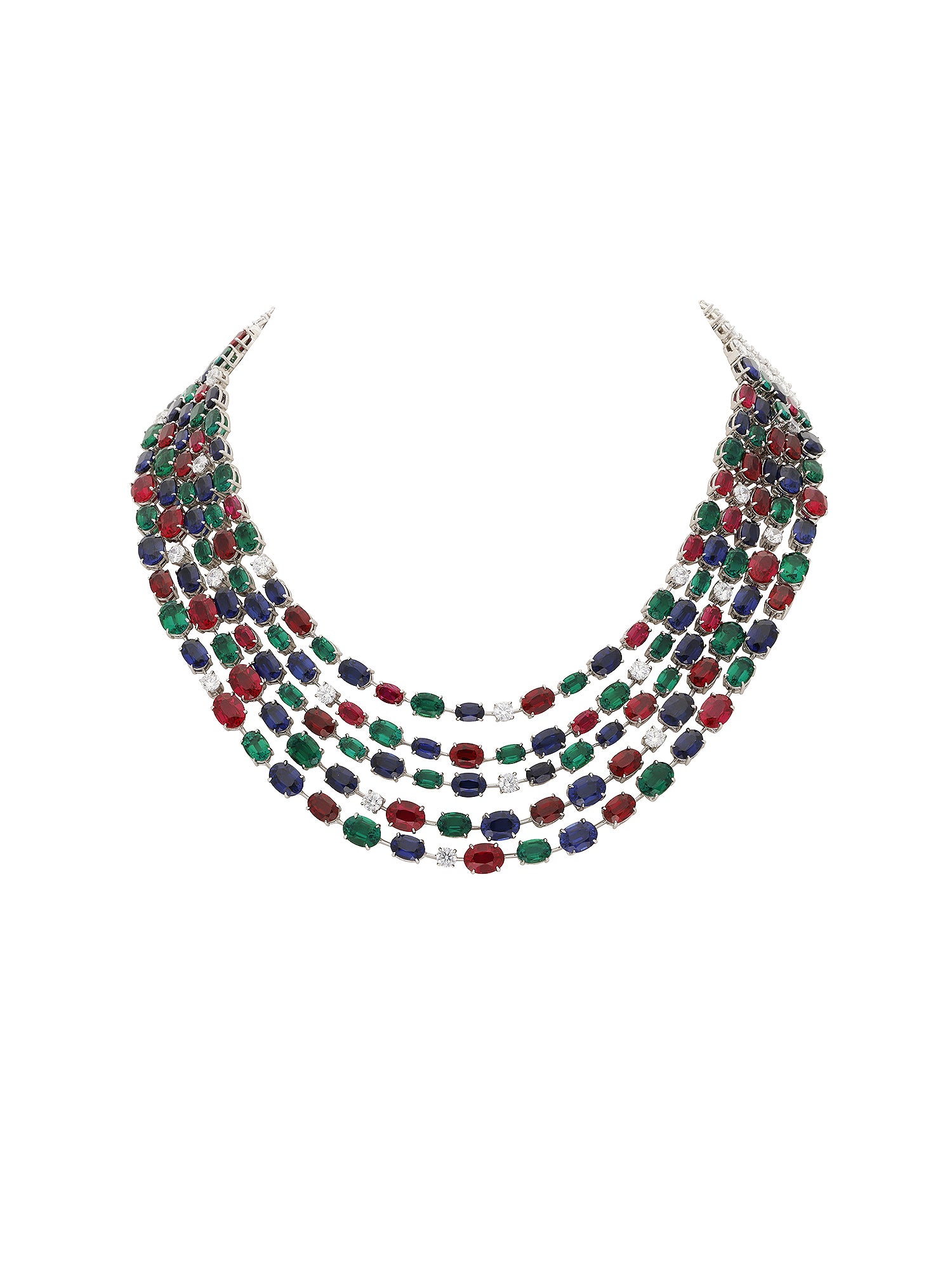 1qty NEW / Argent Collier en argent serti de Burmalite taille ovale vert émeraude // RECO : 2150€