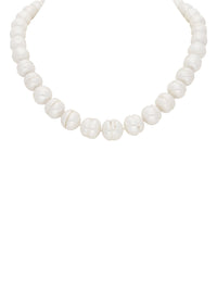 1qty DJV / QTY DISPO : 1-QTY VENDUES : 0-ST : 0% PRIX DJV : 395€ // Argent Collier perle eau douce ovale blanche 14x11mm /// RECO : 400€