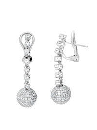 1qty DJV / QTY DISPO : 3-QTY VENDUES : 0-ST : 0% PRIX DJV : 450€ // Argent Rhodié Boucles d'oreille sur argent rhodié système mixte serties de Burmalite™ taille brilant sertis clos /// RECO : 460€
