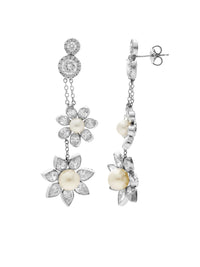 2qty NEW / Argent Rhodié Boucles d'oreille en argent rhodié serties de Burmalite™ taille poire // RECO : 455€