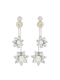 2qty DJV / QTY DISPO : 3-QTY VENDUES : 1-ST : 33% PRIX DJV : 395€ // Argent Rhodié Boucles d'oreille en argent rhodié serties de Burmalite™ taille poire /// RECO : 455€