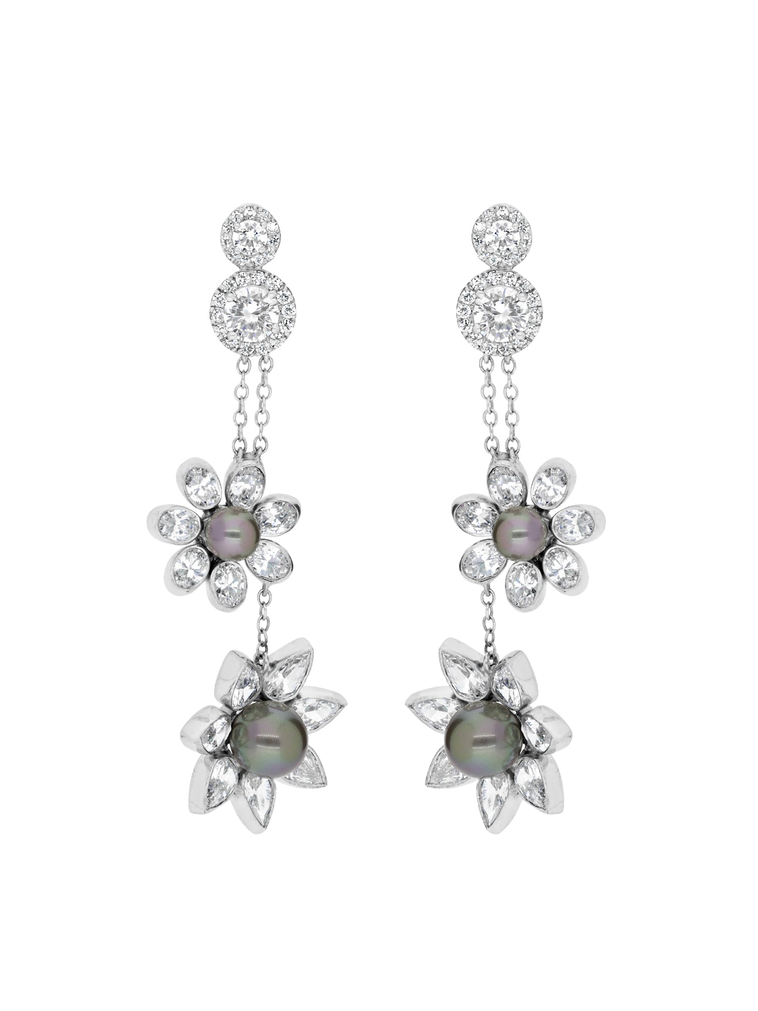 1qty DJV / QTY DISPO : 2-QTY VENDUES : 2-ST : 100% PRIX DJV : 395€ // Argent Rhodié Boucles d'oreille en argent rhodié serties de Burmalite™ taille poire /// RECO : 455€