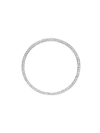 1qty DJV / QTY DISPO : 2-QTY VENDUES : 2-ST : 100% PRIX DJV : 320€ // Or gris 18 ct Pendentif en or gris 18 carats pavé de Burmalite blanche taille brillant /// RECO : 293€