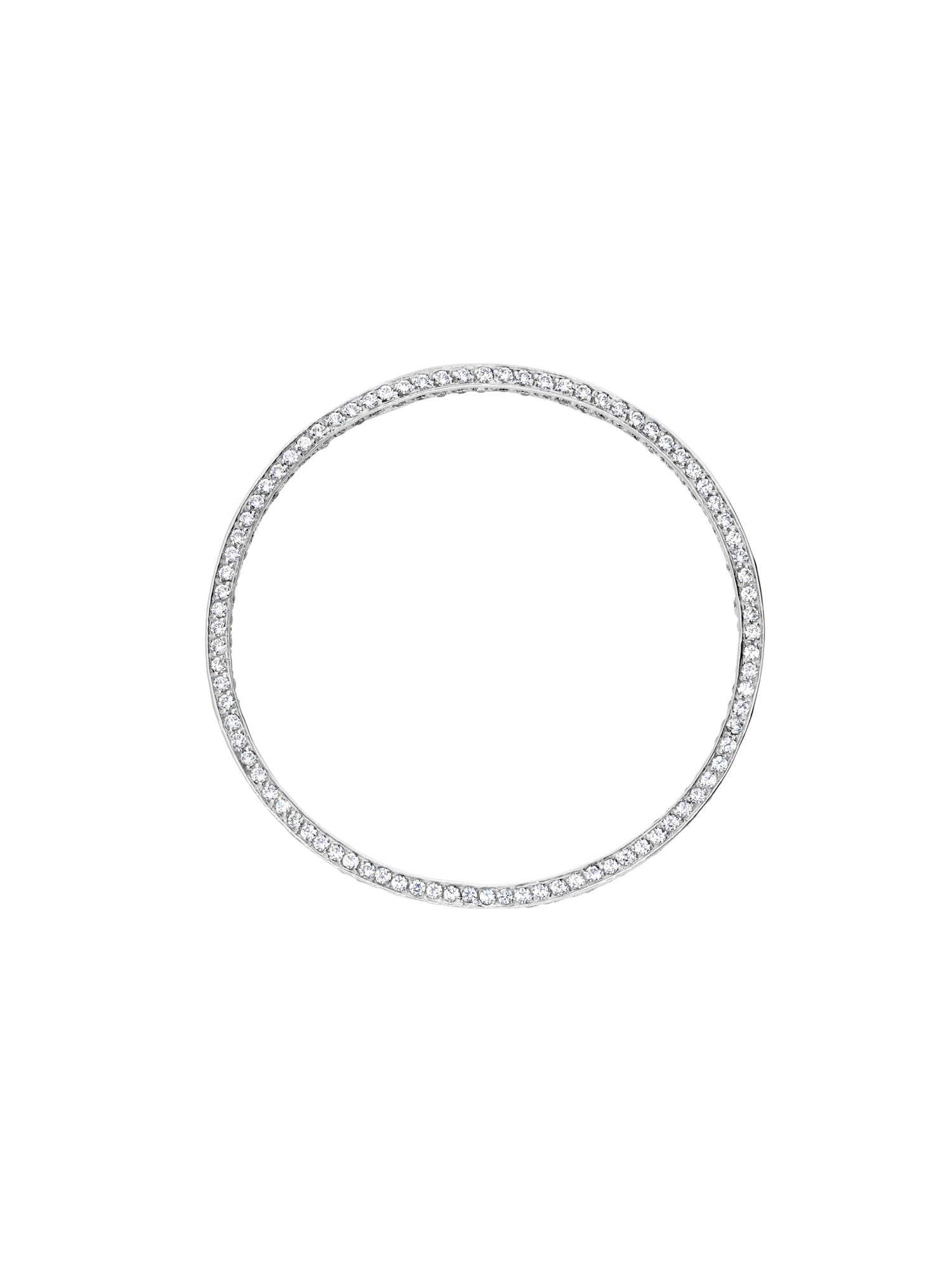 1qty DJV / QTY DISPO : 2-QTY VENDUES : 2-ST : 100% PRIX DJV : 320€ // Or gris 18 ct Pendentif en or gris 18 carats pavé de Burmalite blanche taille brillant /// RECO : 293€