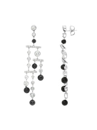 2qty DJV / QTY DISPO : 3-QTY VENDUES : 0-ST : 0% PRIX DJV : 350€ // Argent Rhodié Boucles d'oreilles sur argent rhodié serties taille brillant et pavage Burmalite™ /// RECO : 418€