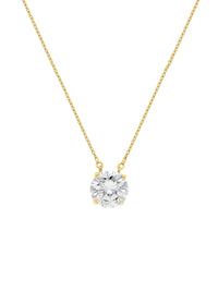 1qty DJV / QTY DISPO : 1-QTY VENDUES : 0-ST : 0% PRIX DJV : 1990€ // Or jaune 18ct Pendentif sur chaine en or jaune 18 carats serti de moissanite taille brillant 8mm /// RECO : 1800€
