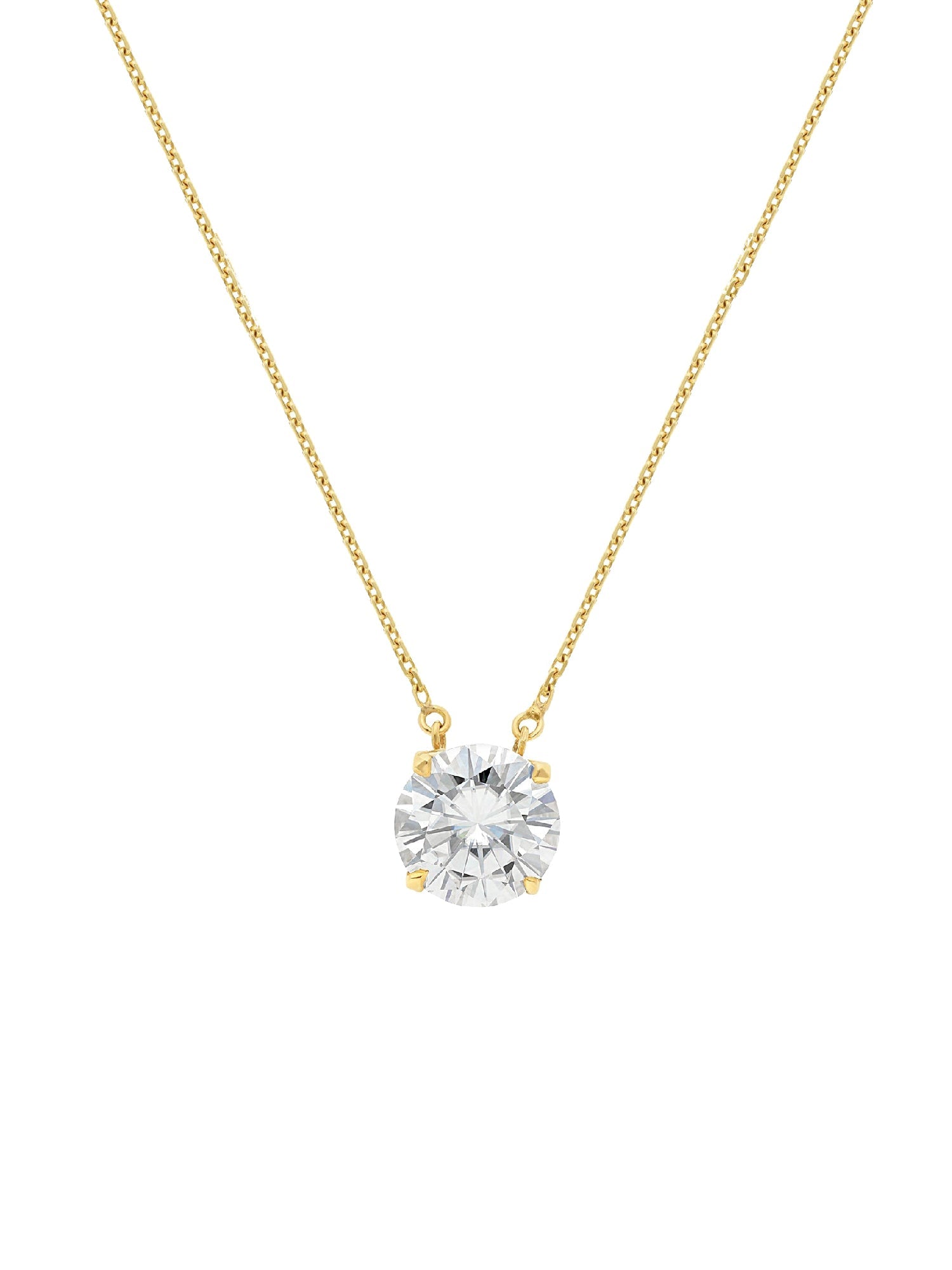 1qty DJV / QTY DISPO : 1-QTY VENDUES : 0-ST : 0% PRIX DJV : 1990€ // Or jaune 18ct Pendentif sur chaine en or jaune 18 carats serti de moissanite taille brillant 8mm /// RECO : 1800€
