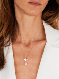 2qty DJV / QTY DISPO : 5-QTY VENDUES : 3-ST : 60% PRIX DJV : 120€ // Argent Rhodié Pendentif en argent rhodié serti de perle d'eau douce 10mm Burmalite™ /// RECO : 105€