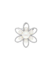 1qty DJV / QTY DISPO : 3-QTY VENDUES : 2-ST : 67% PRIX DJV : 250€ // Argent Rhodié Broche Pendentif perle d'eau douce 12mm et perles d'eau douce 6mm /// RECO : 228€