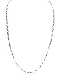 1qty DJV / QTY DISPO : 2-QTY VENDUES : 0-ST : 0% PRIX DJV : 195€ // Argent Sautoir chaine 82cm perle d'eau douce 4mm et Burmalite™ 3mm sur argent noirci /// RECO : 198€