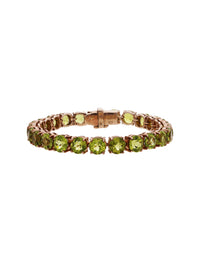 1qty NEW / Vermeil Bracelet vermeil rose serti de taille brillant péridot 31 // RECO : 540€