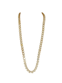 1qty NEW / Vermeil Sautoir 80cm serti de Burmalite jonquille 10mm en vermeil // RECO : 1440€