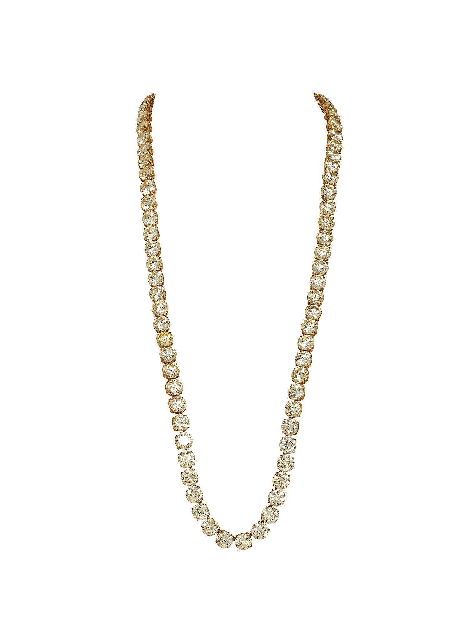 1qty NEW / Vermeil Sautoir 80cm serti de Burmalite jonquille 10mm en vermeil // RECO : 1440€