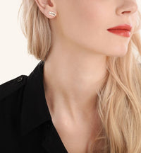 Mono boucle d'oreille Love en or rose 9K - Or Rose