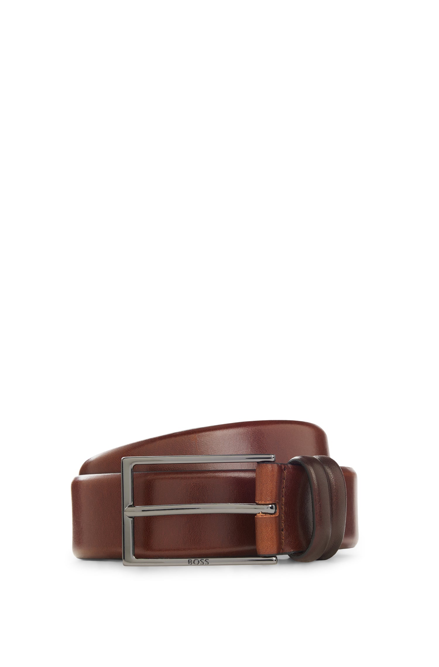 Carmello leather belt - Medium Brown