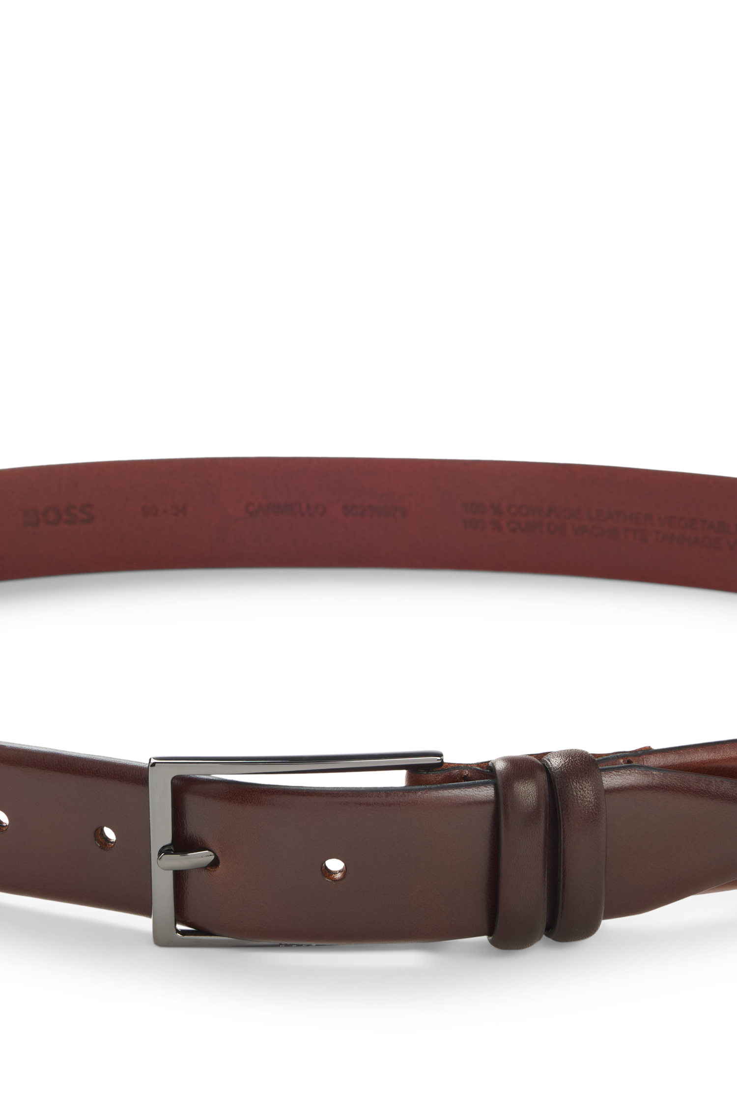 Carmello leather belt - Medium Brown