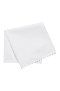 Classic pocket square - White